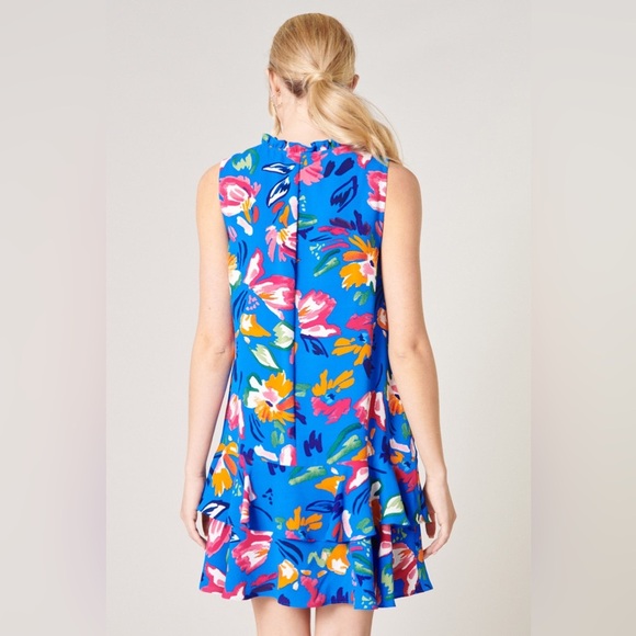 SugarLips Esby Floral Graceland Ruffle Trim Mini Dress - Picture 2 of 10